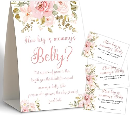 Juego bohemio para baby shower, con texto en inglés "How Big Is Mommy's Belly Baby Show", decoraciones de baby shower, género neutro, mide el
