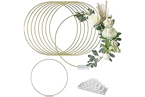 TEKXYZ Gold Hoop Cake Stand Set for Stunning Table Centerpieces