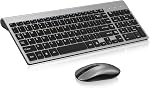 Cimetech EasyTyping KF10 Clavier sans fil et souris Combo, [Claques de commutateur de ciseaux silencieux][Clauses de sauvegarde de laboratoire] Ultra Clavier et souris sans fil Slim, configuration facile pour PC/Laptop/Mac/Windows -Grey