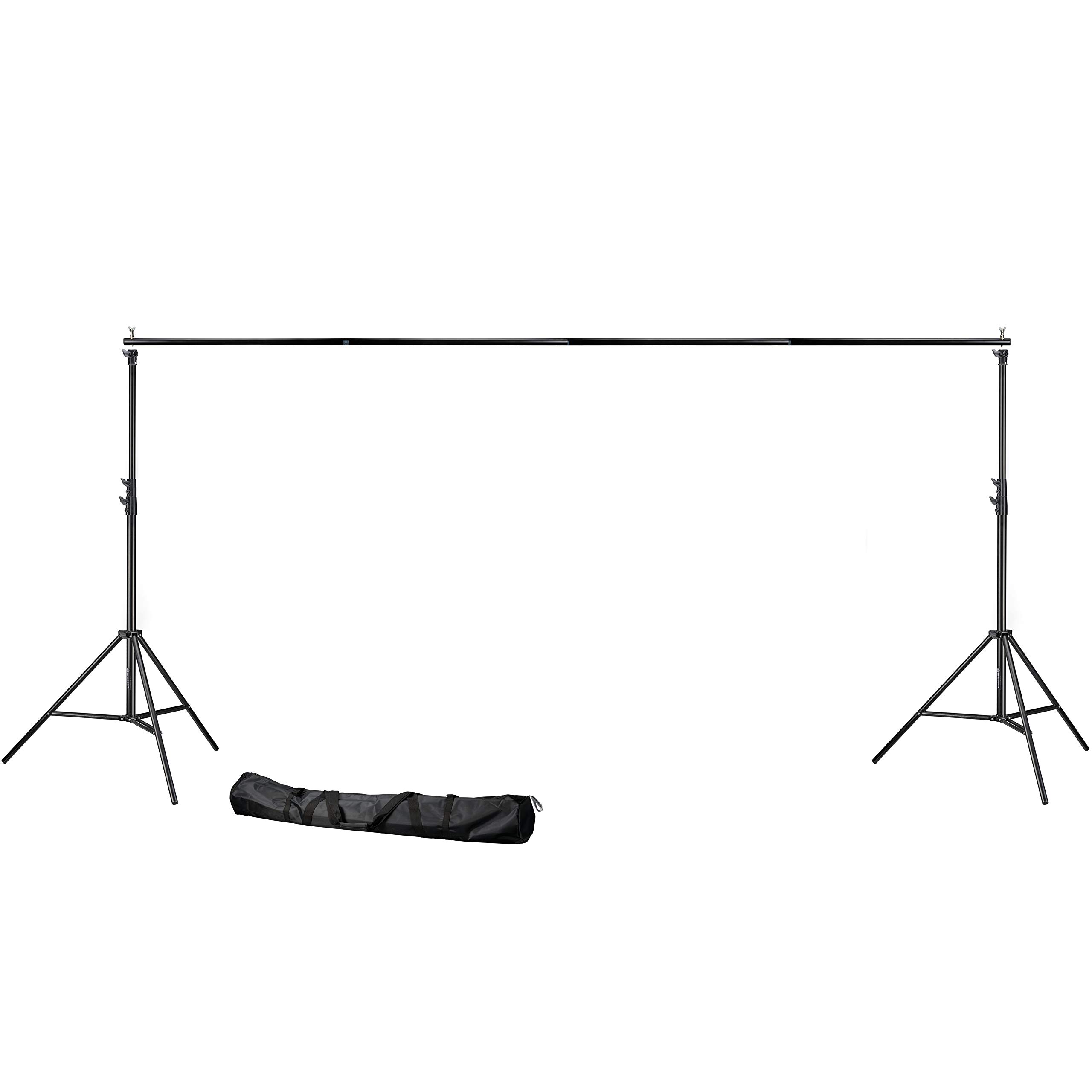 Bresser BR – D37 Amplia Heavy Duty Muselina telón de Fondo 300 x 360 cm, Color Negro