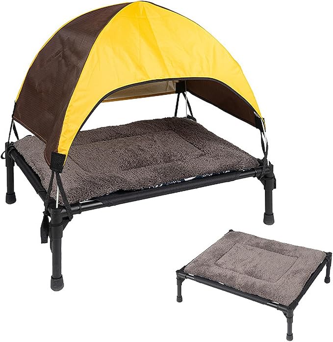 Catre Elevado para Perros con Toldo Extraíble Portátil miniatura 2