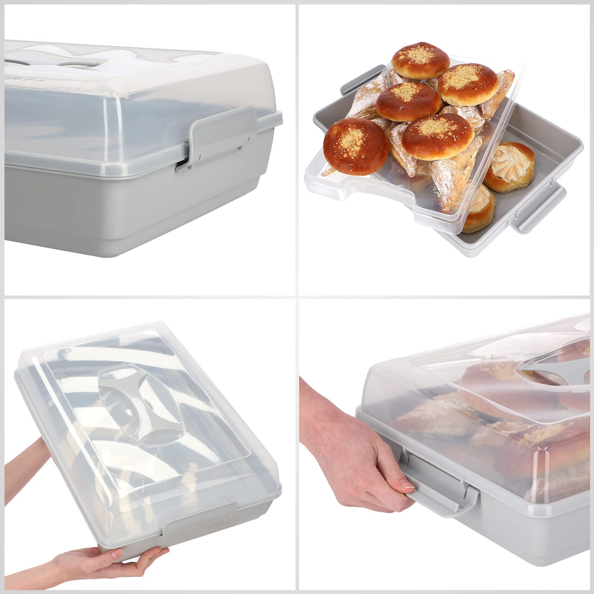 KADAX Boîte à gâteau, à muffins, avec couvercle et poignée