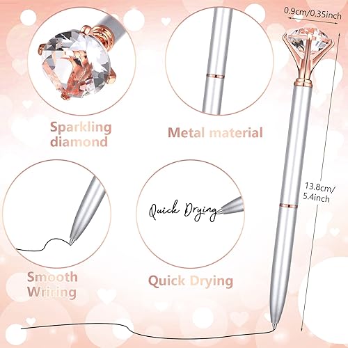Miniatura 22 de Yahenda 50 bolígrafos de diamantes para regalos de Navidad, bolígrafos para despedida de soltera, bolígrafo de tinta negra a granel, de metal Oro