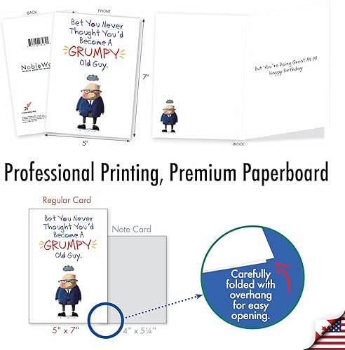 Miniatura 3 de NobleWorks Tarjeta de felicitación de cumpleaños histérica con sobre de 5 x 7 pulgadas (1 tarjeta) Bday Grumpy Old Guy C10067BDG