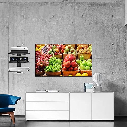 Miniatura 26 de suptek Soporte de altavoz, estante de vidrio flotante para reproductores de DVD/cajas de cable/consolas de juegos/accesorios de TV, 2 estantes,