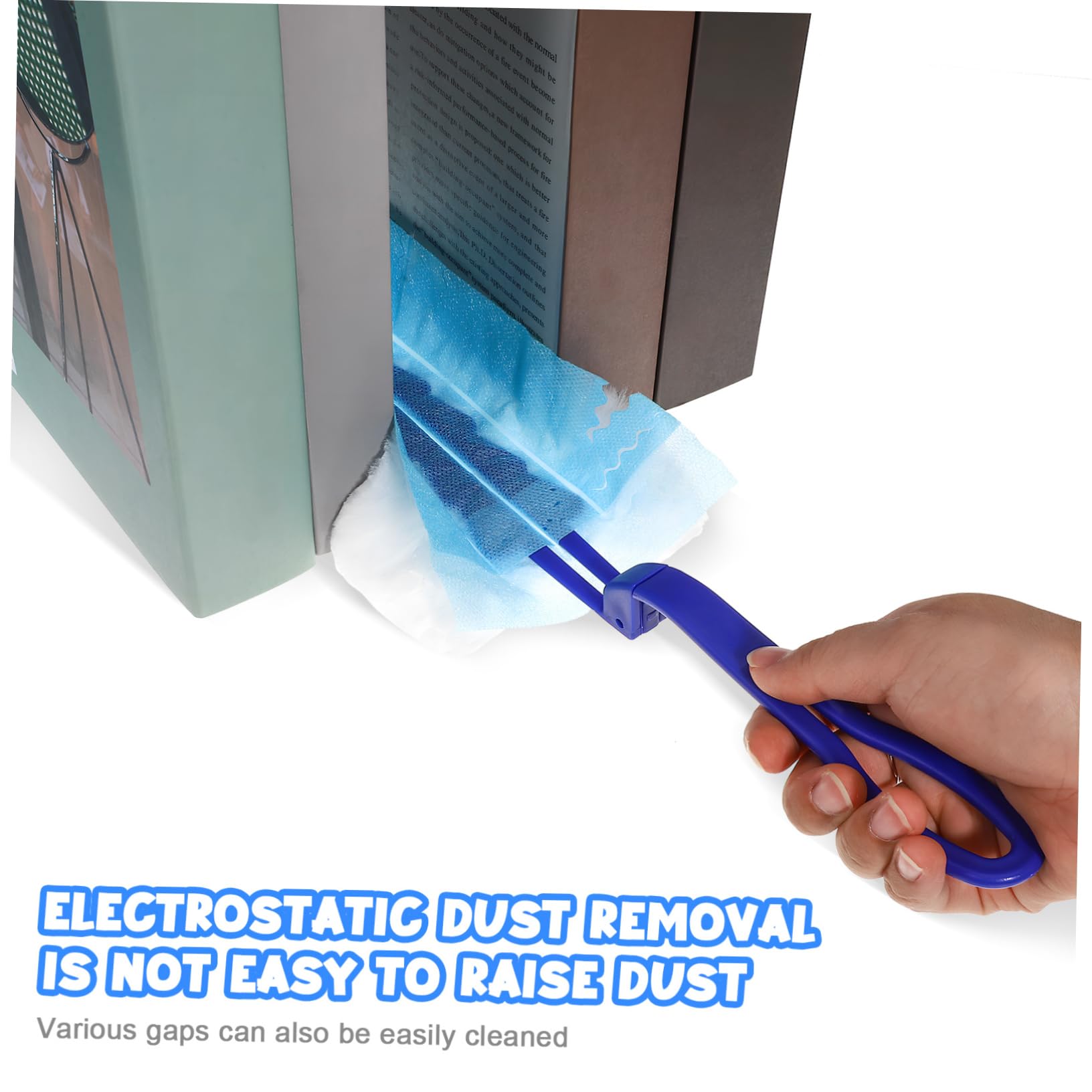 Mobestech 2sets Duster Elettrico Con Ricariche Panno Elettrostatico Per Pulizia Di Ventilatori Fessure e Finestre Teste Manico