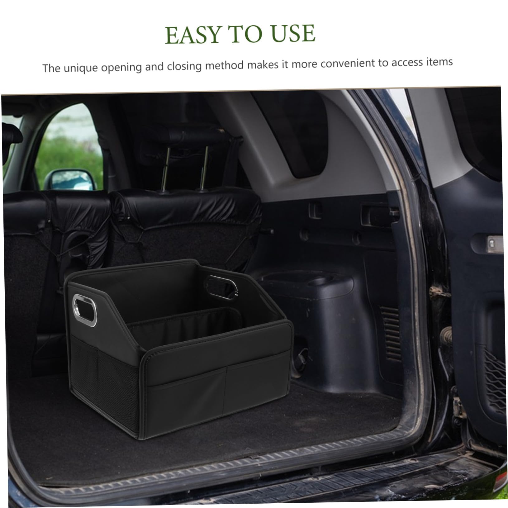 BESTYASH Organizer Bagagliaio Auto Contenitore Pieghevole Spazi Tasche Multiple Maniglie Rinforzate Carico Spesa Suv