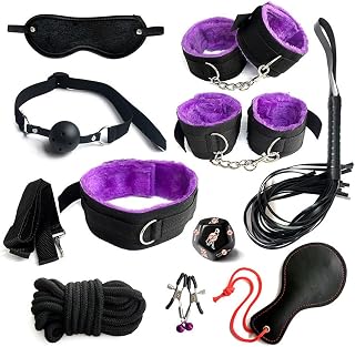 10 Piece Soft Combination Hand and Leg Training Kit with Multiple Usage Modes, Comfortable Plush Wristband Sleeves - K+3 (Purple)