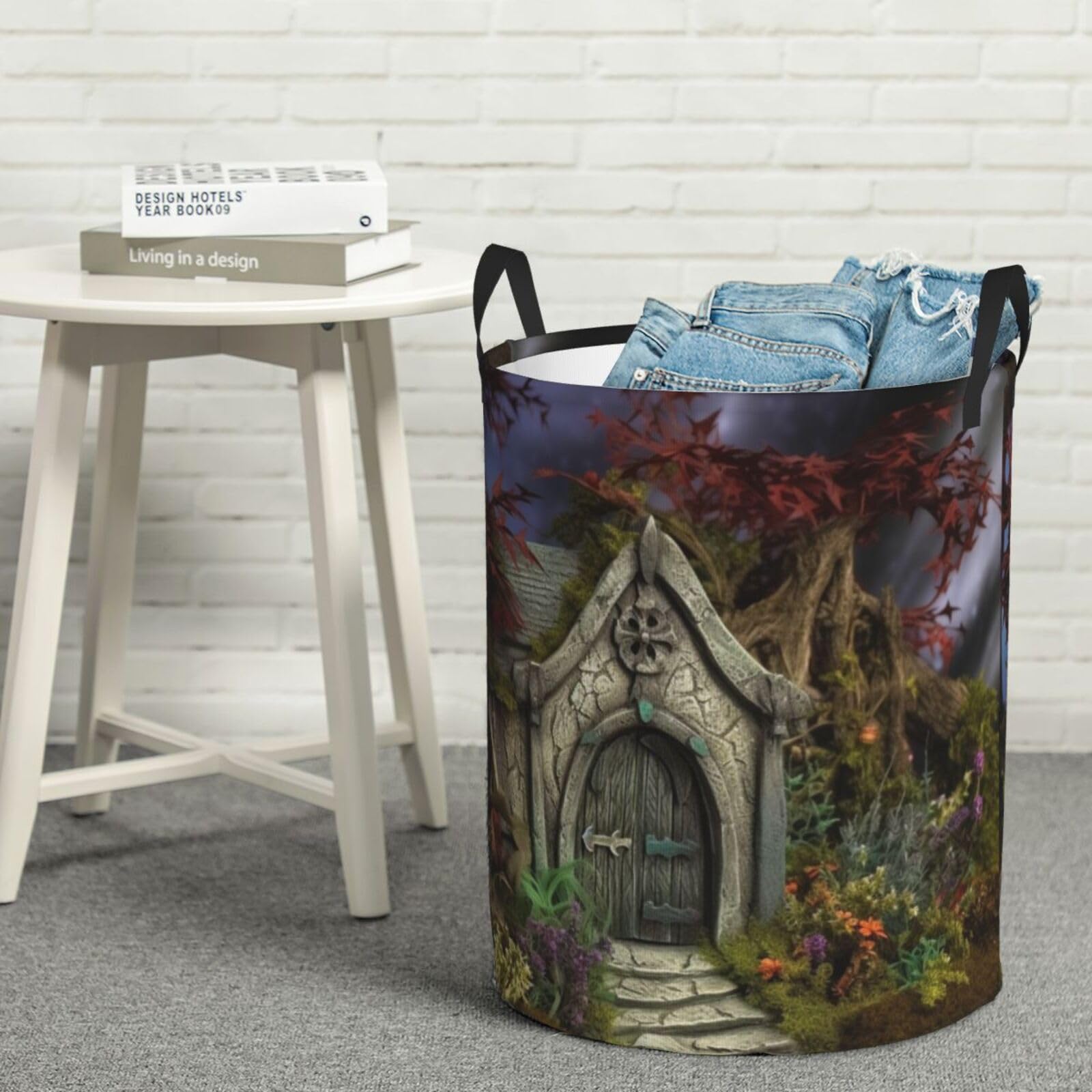 Sac de rangement imperméable Gothic Fairy Garden grand panier autonome linge pliable