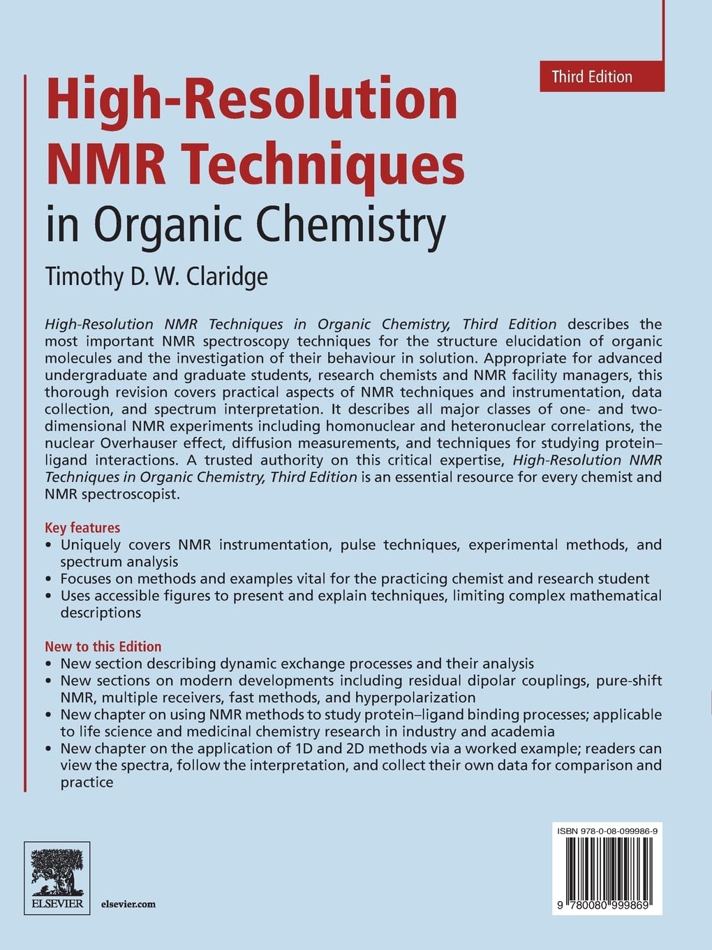 High-Resolution NMR Techniques in Organic Chemistry