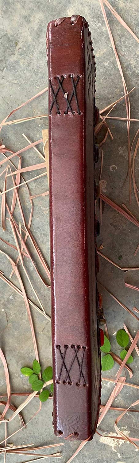 Vintage Fashion Leather Diary Handmade Paper Notebook Journal For Writing Notes Gifts And Memories Girl Boy Men Women Embossed With Metal Lock, 200 Pages 2