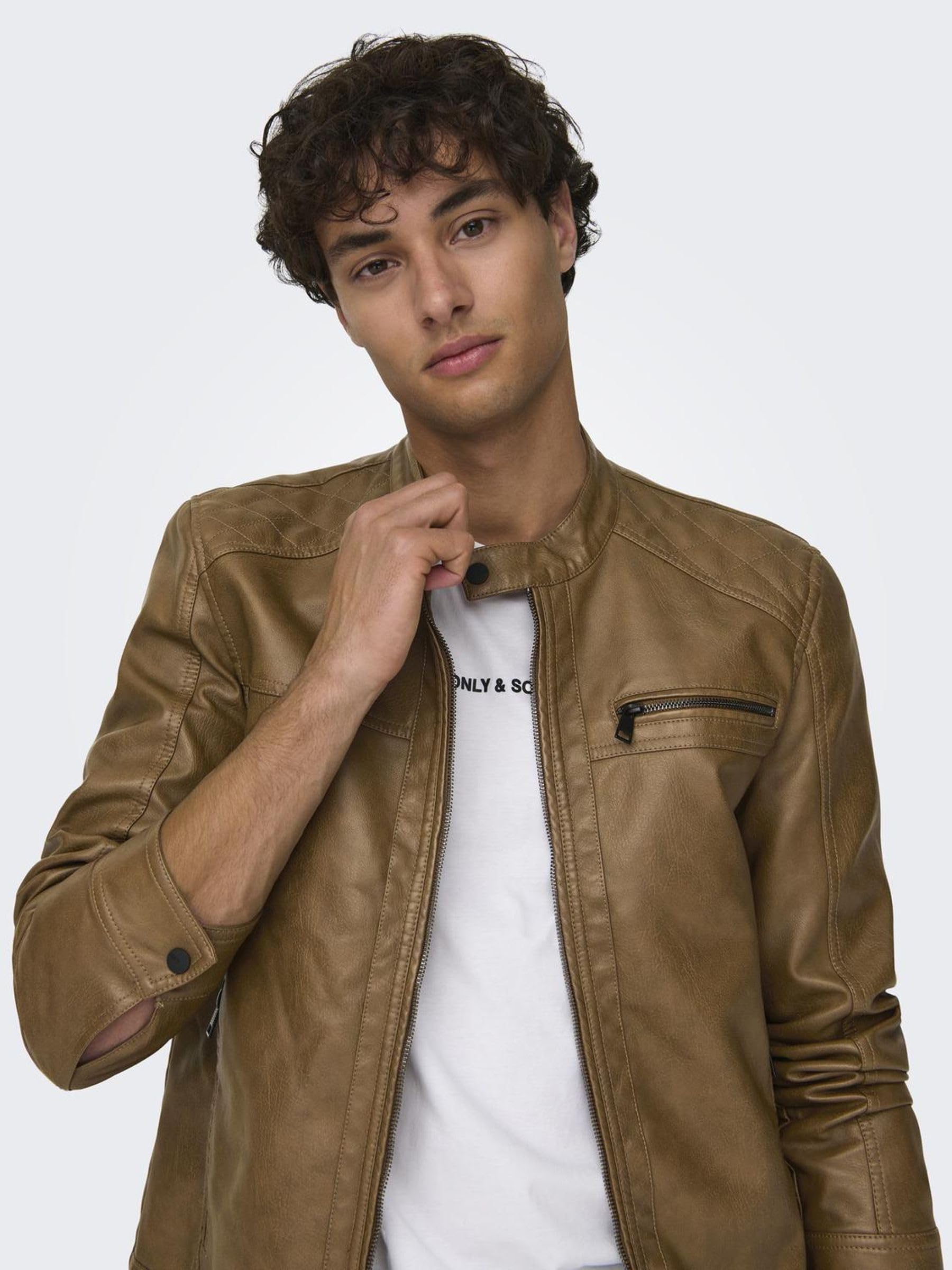 Only & Sons Onsal Pu Noos Otw Chaqueta, Hombre