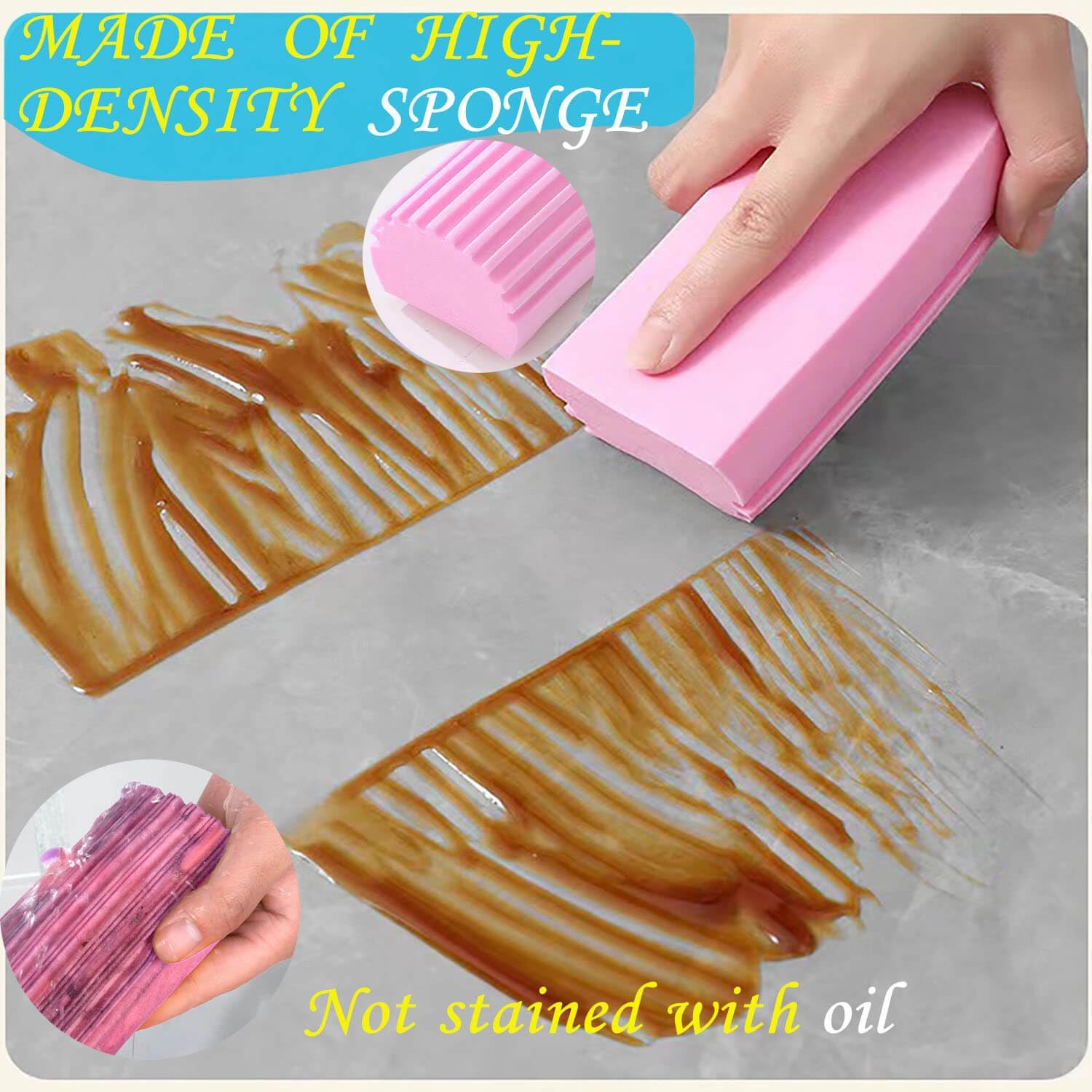 6pcs Damp Clean Duster Sponge, Reusable Wet Duster Sponge,Multiple Colors of Cleansing and Dusting Tools to aces from, Suitable for Housework, Doors, Windows, Glass, Vents, Blind Dusters image 3