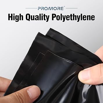2 x 10M Black Plastic Sheeting Heavy Duty 1850G Thick Polythene Sheeting | Garden Grow Horticultural,Damp Dustproof Sheet Waterproof Outdoor Cover,Membrane for Building Industrial Protection