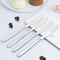 Vista 5 de Juego de 24 cuchillos de mantequilla – Cuchillo de mantequilla de 9 pulgadas, juego de cuchillos de cena de acero inoxidable de grado alimenticio