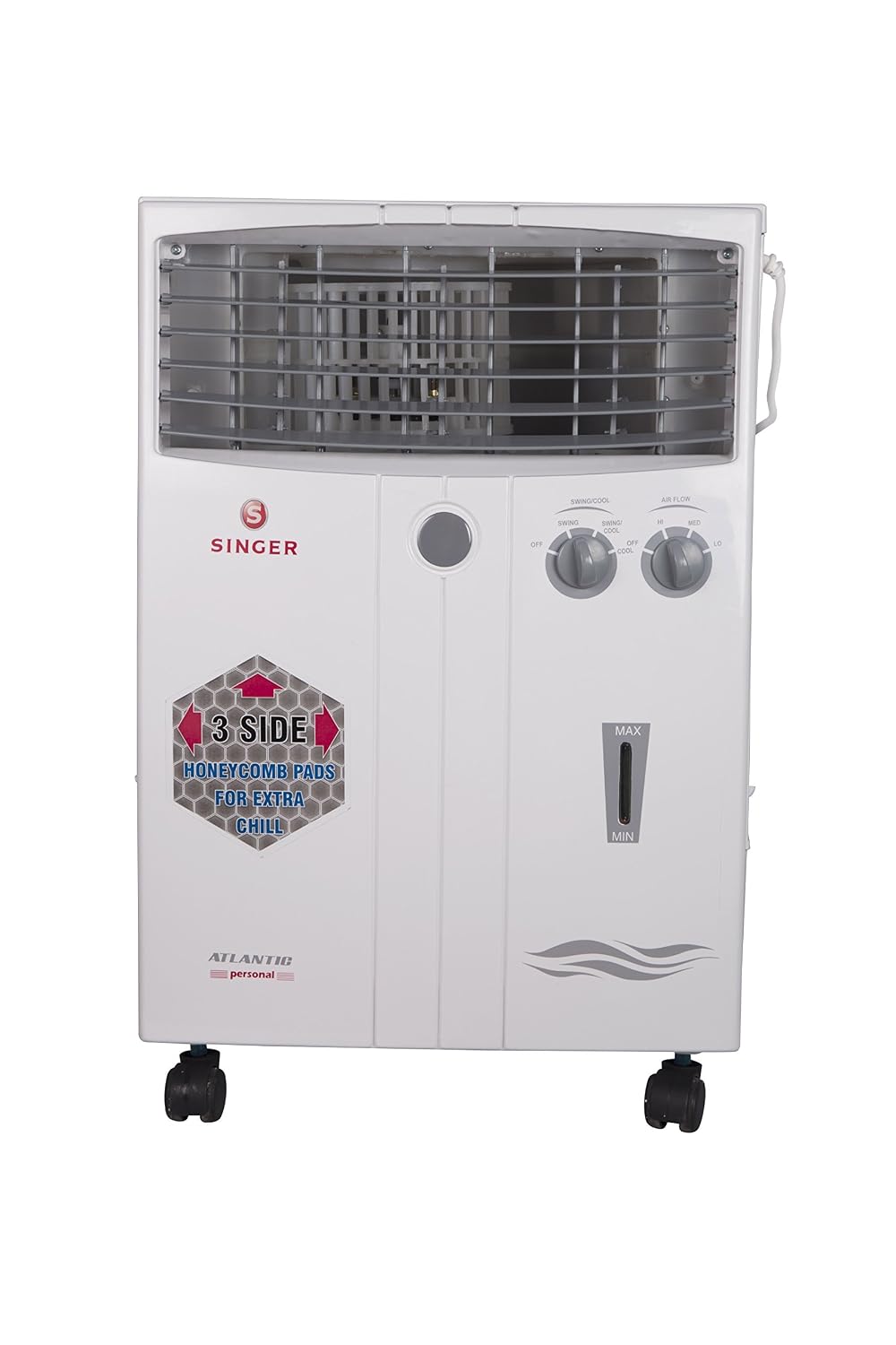 Позади view of the Singer Atlantic Personal 20L Room Cooler