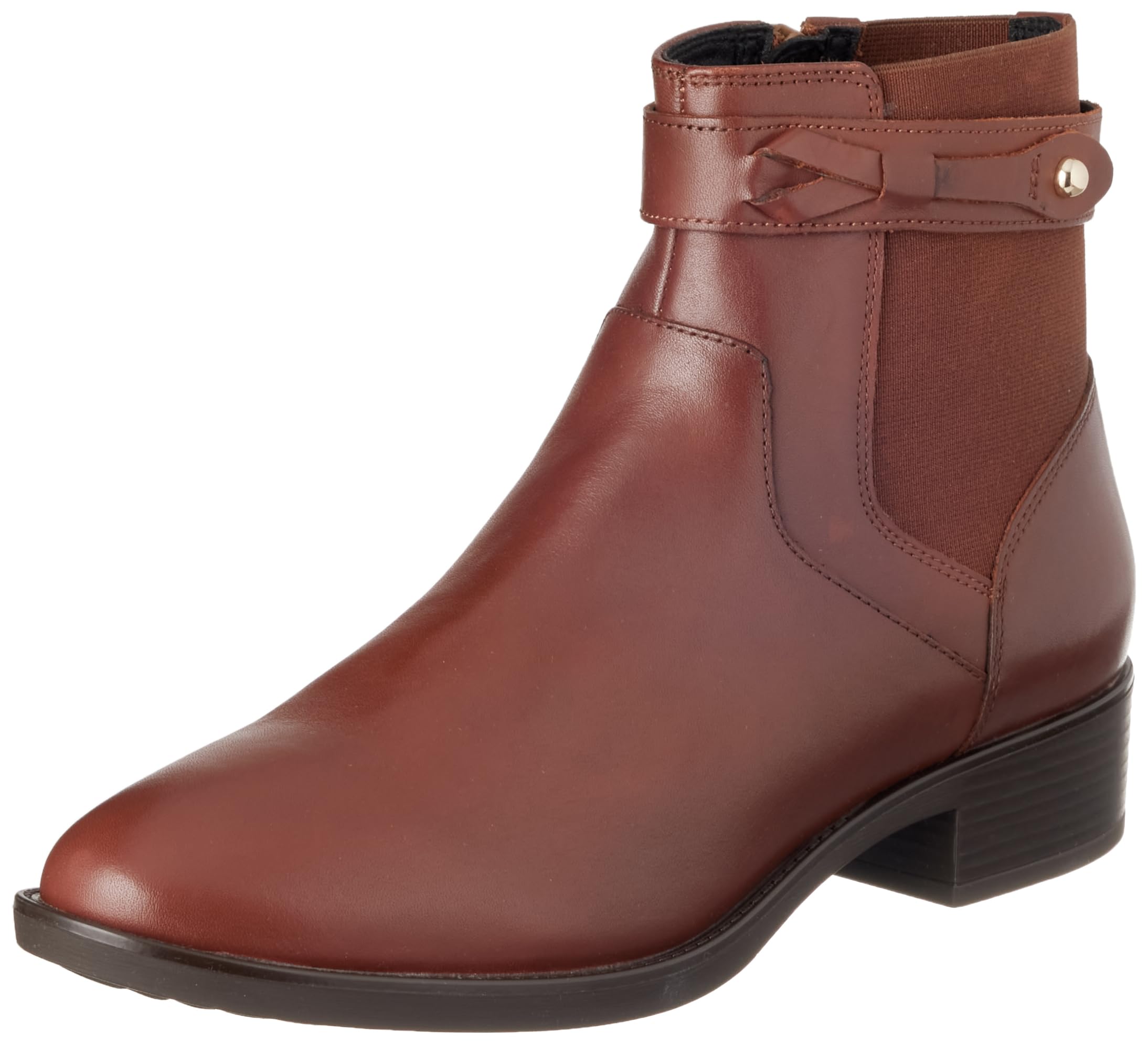 Geox Women's D Felicity Ankle Boot, Brown, 4.5 UK