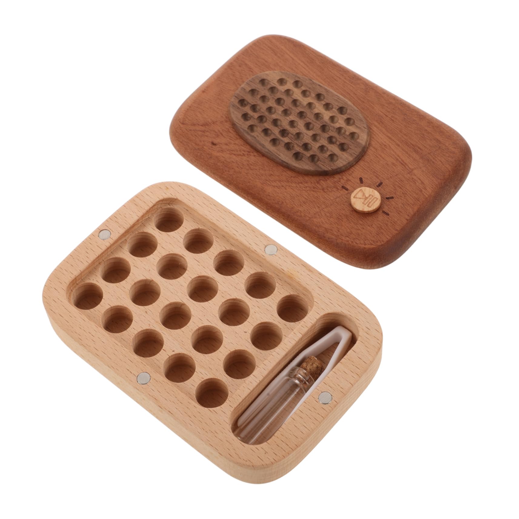 LIFKOME Milchzahndose Dekorativ Kinder Holz Aufbewahrungsbox für Erinnerungsbox Schönes Andenken für Kinderzähne Erste Locke für Babys