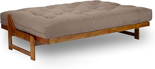 Miniatura 39 de Nirvana Futons Colchón de futón completo de 6 pulgadas, sarga azul marino, fabricado en Estados Unidos Azul marino (Navy Twill),Negro (Black