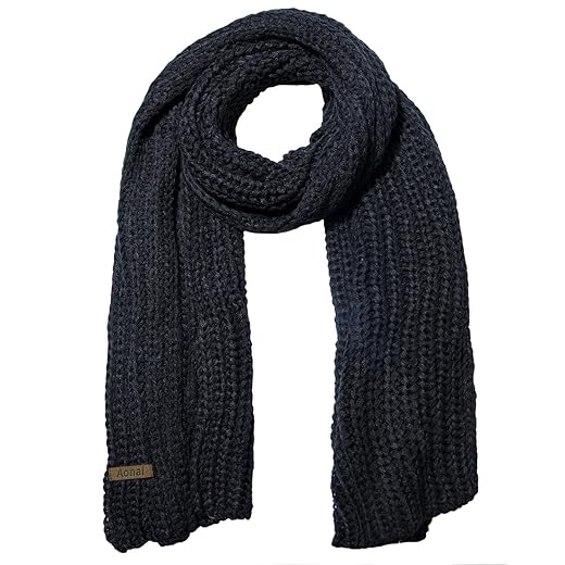 Chunky Cable Knit Extra Long Winter Scarf