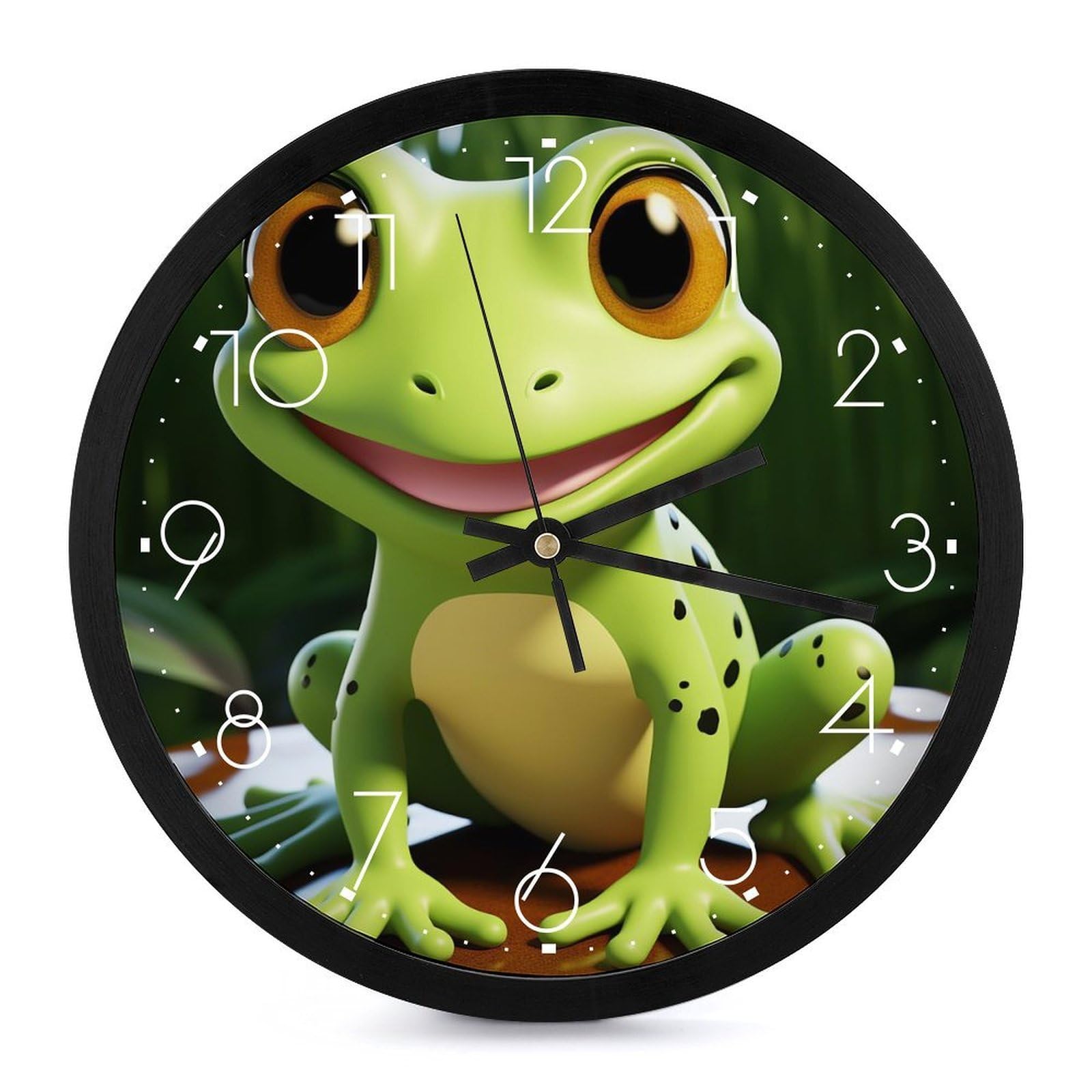 Horloge murale silencieuse grenouille sans tic-tac pour éliminer les insomnies