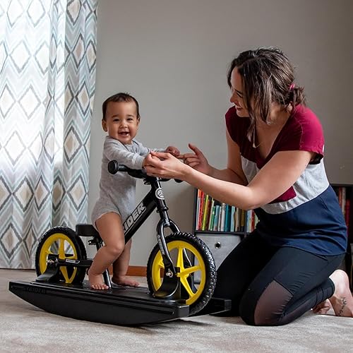 Miniatura 6 de Strider Bicicleta deportiva de 12 pulgadas + base mecedora  Ayuda a enseñar al bebé a montar una bicicleta de equilibrio  para niños de 0 a 4 años