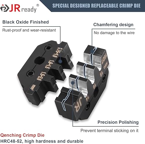 Miniatura 4 de JRready ACT-LY-16DT Deutsch - Herramienta de prensado de conector para kit de conectores DT, herramienta de prensado de terminales de barril abierto