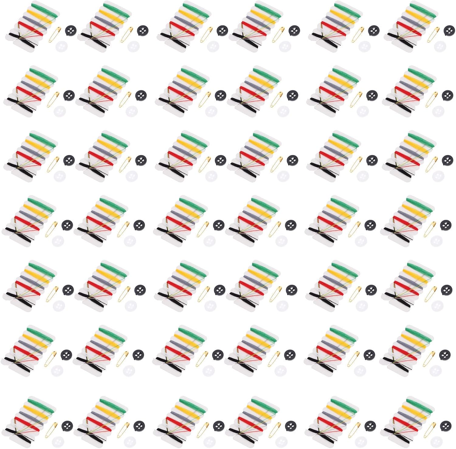 Portable Hotel Sewing Kit 100 Packs with Needles and Fasteners
