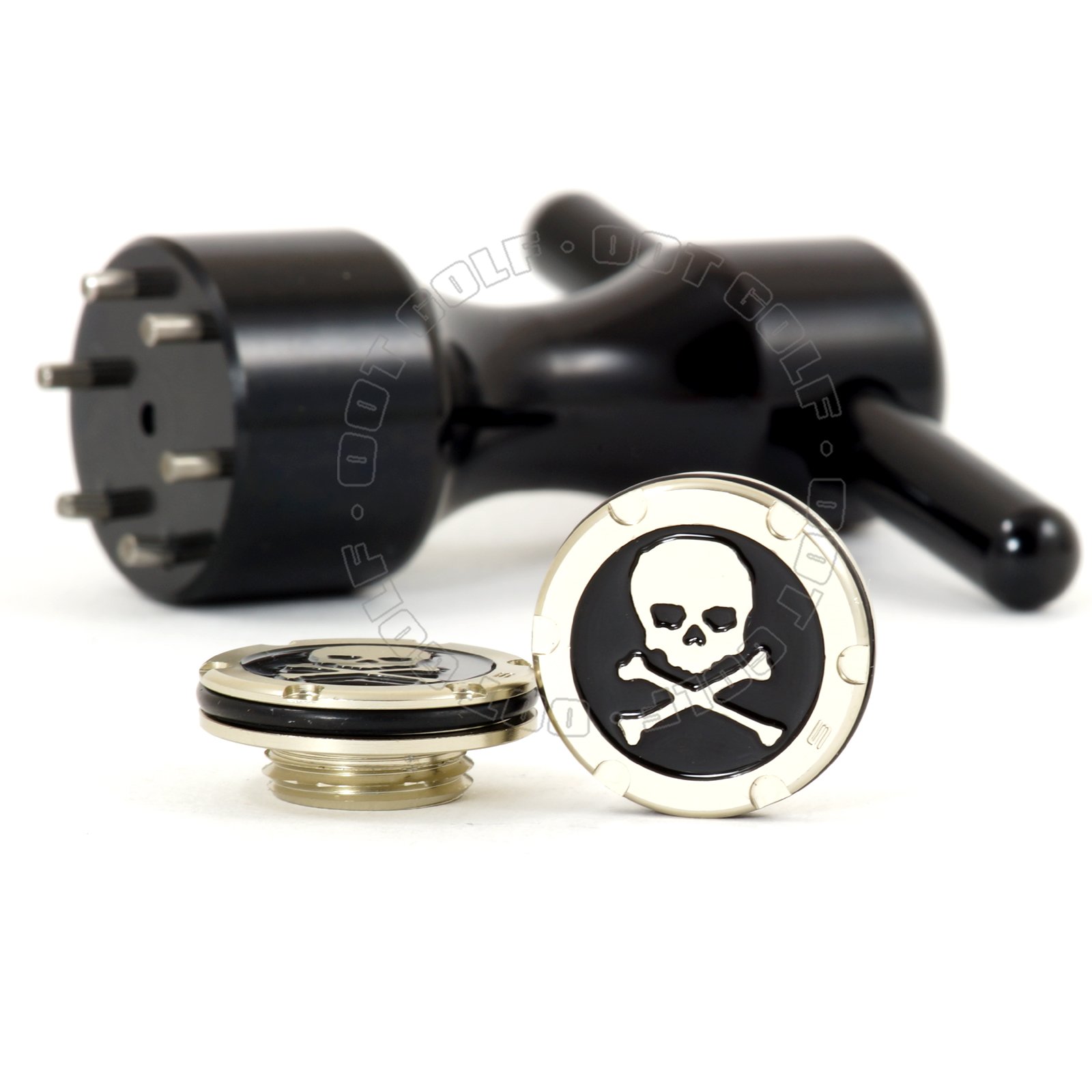 19th Hole Custom Shop 2 x 5g Deluxe Tour Style Weights for Scotty Cameron Fastback, Squareback and Roundback Putters Wrench, Skull, Black (Black)