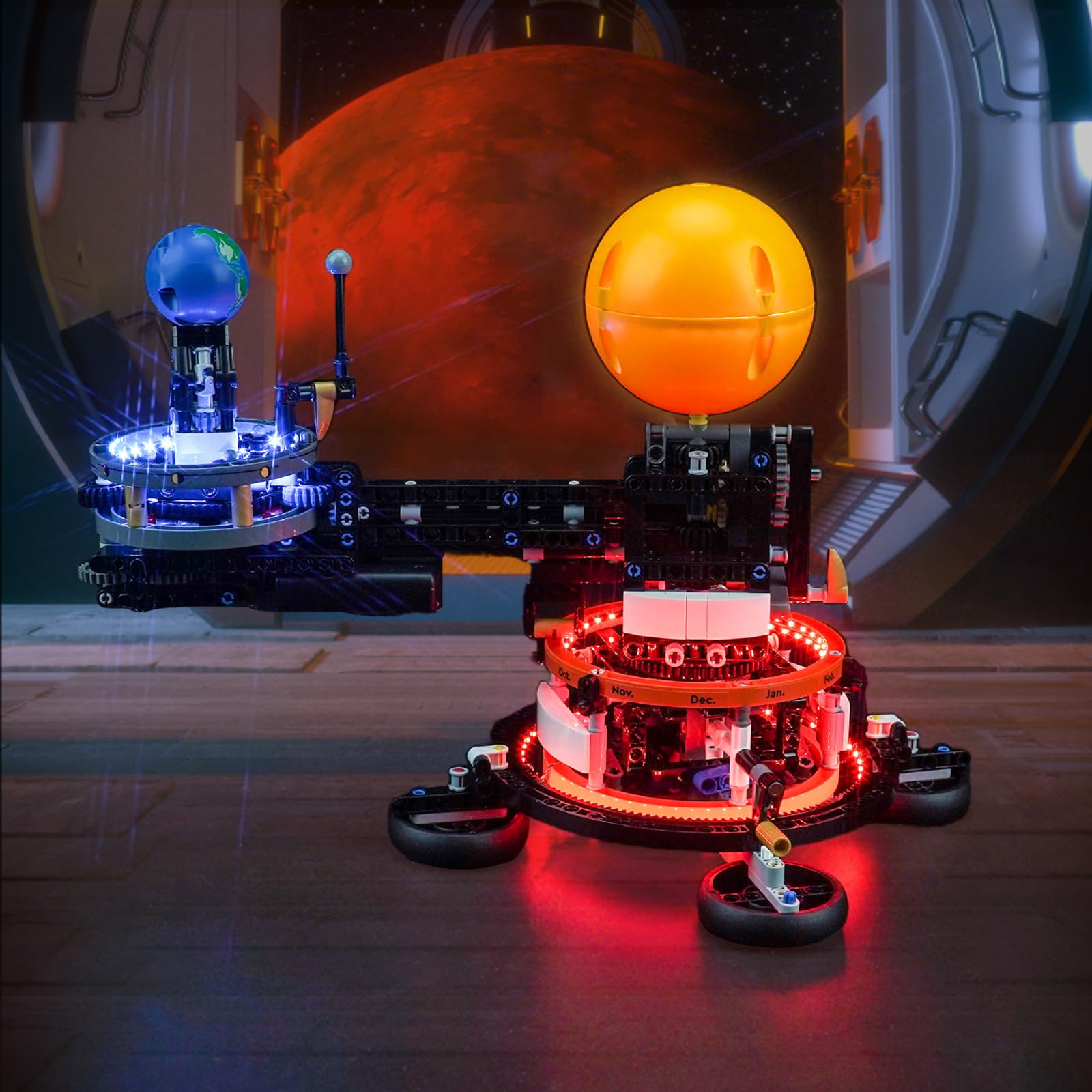 Set di luci a LED per Lego 42179 Terra e Luna in Orbita Set di Costruzione (Non Lego), set di illuminazione decorativa per modellino Lego Technic sole, terra, luna set gioco creativo - 5