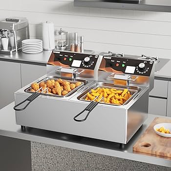 Electric fryer 業務用フライヤー EF-82 12L Electric double Deep Fryer EF-82