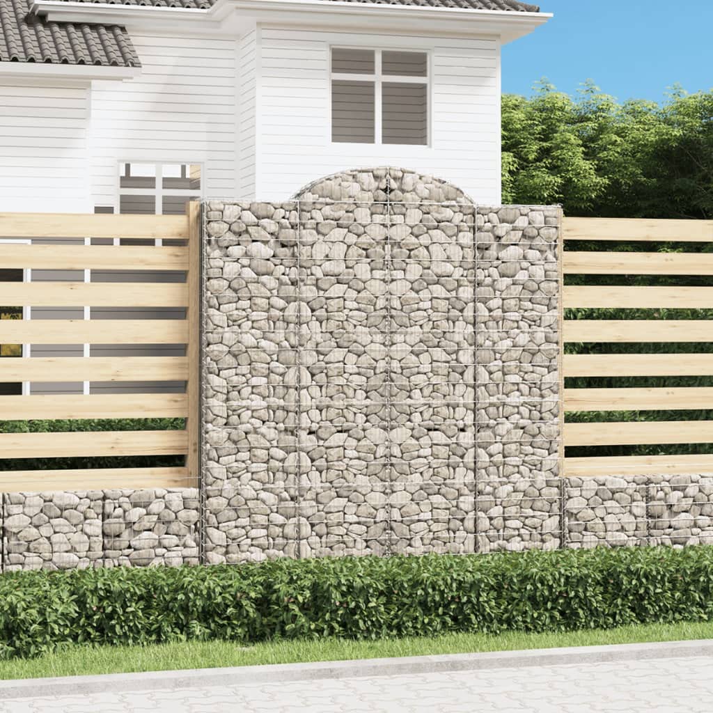 Set di 15 archi alti, 200 x 50 x 220/240 cm, in acciaio zincato, 3,5 mm, protezione dal rumore, design moderno per prati, balconi, cortili, pareti di recinzione