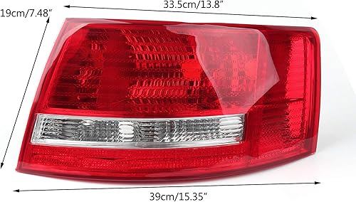 Miniatura 2 de Areyourshop Cubierta de luz trasera derecha para Audi A6 2006-2008, A6 Quattro 2005-2005, S6 2007-2008 (para bombilla halógena, no para LED)