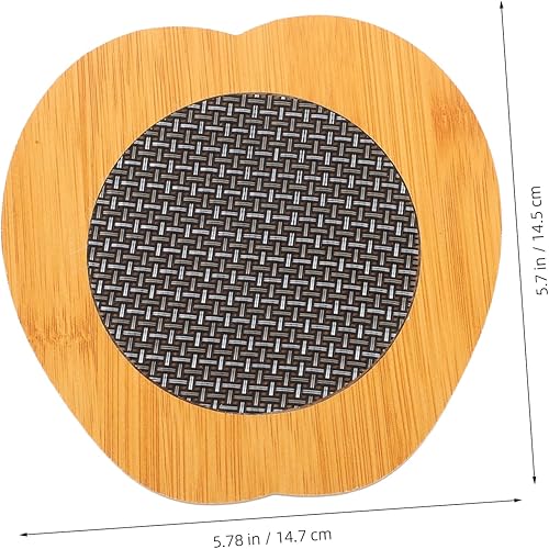 Miniatura 2 de Salvamanteles de madera con forma de pez de bambú para encimeras, tapete de madera para platos calientes, olla, tazón, tetera