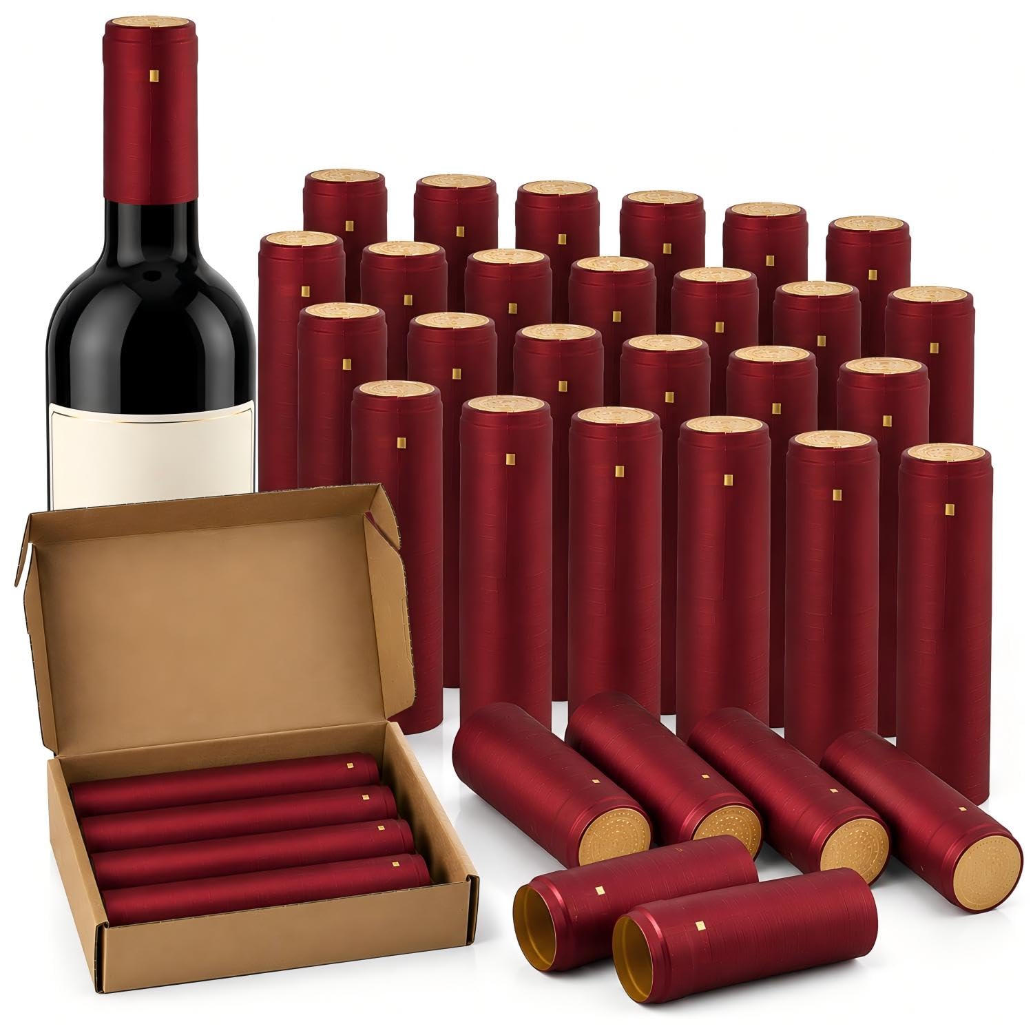 Capsules thermorétractables en PVC pour bouteille de vin rouge x110
