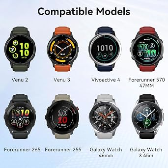 ISABAKE 22mm Strap for Garmin Vivoactive 4/Venu 2 3 45mm/Forerunner 255 265