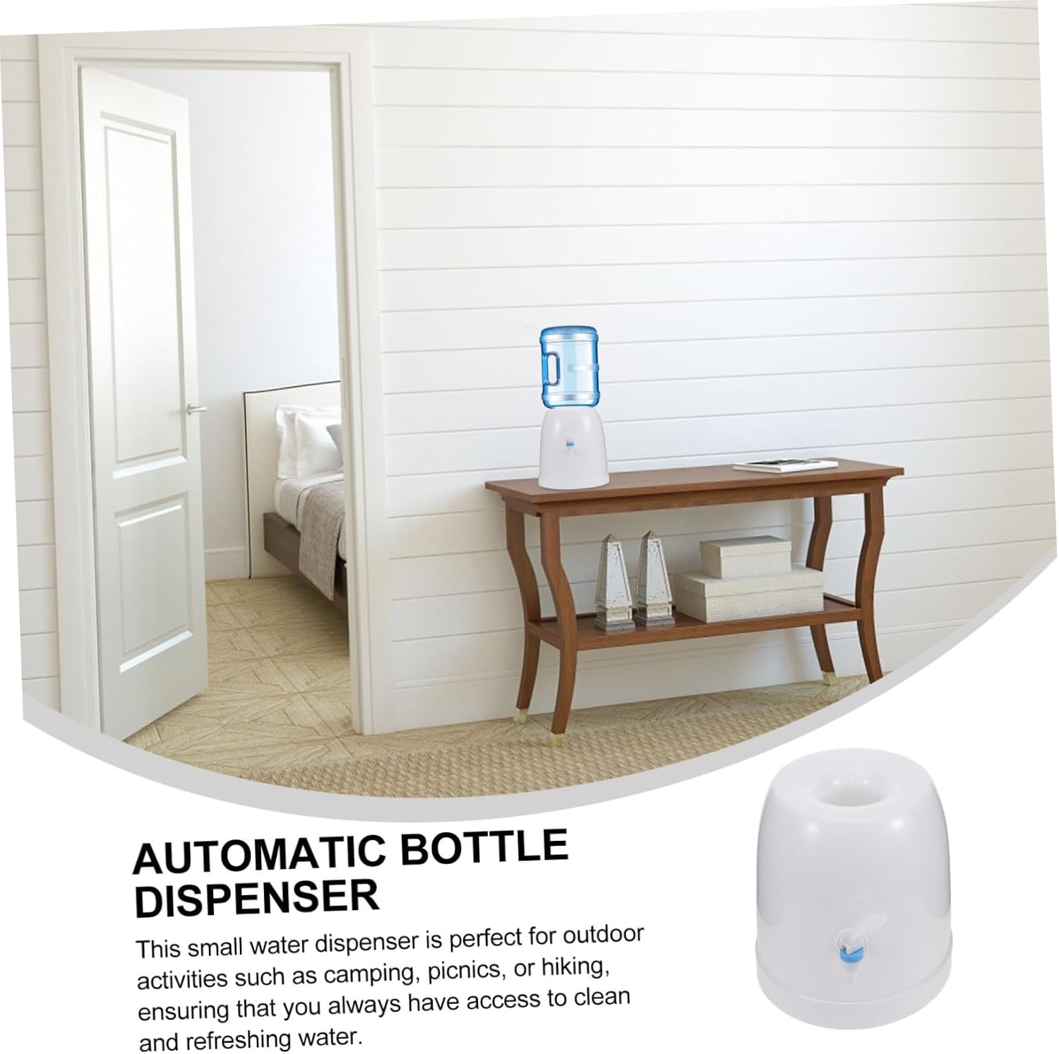 Hemobllo Portable Cold Water Dispenser with Faucet for Desk and Outdoor Use Plastic Mini Water Cooler for Office Apartment Camping and Rv Sturdy Design Holds Heavy Bottles for Easy Access