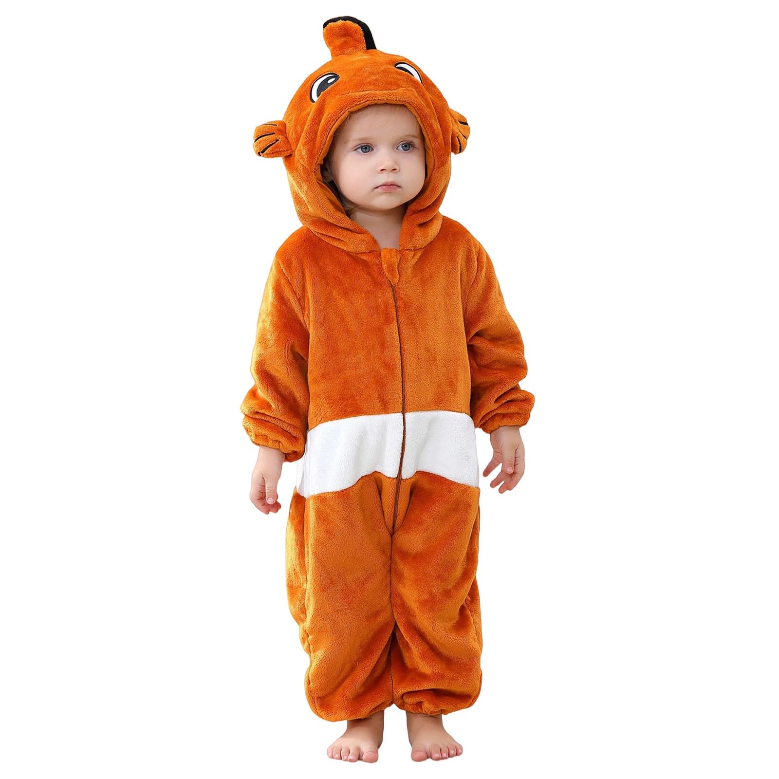 KOIEPG Cheetah, Monkey, Cow Unisex Kids Fleece Animal Onesie Costumes โ image 1