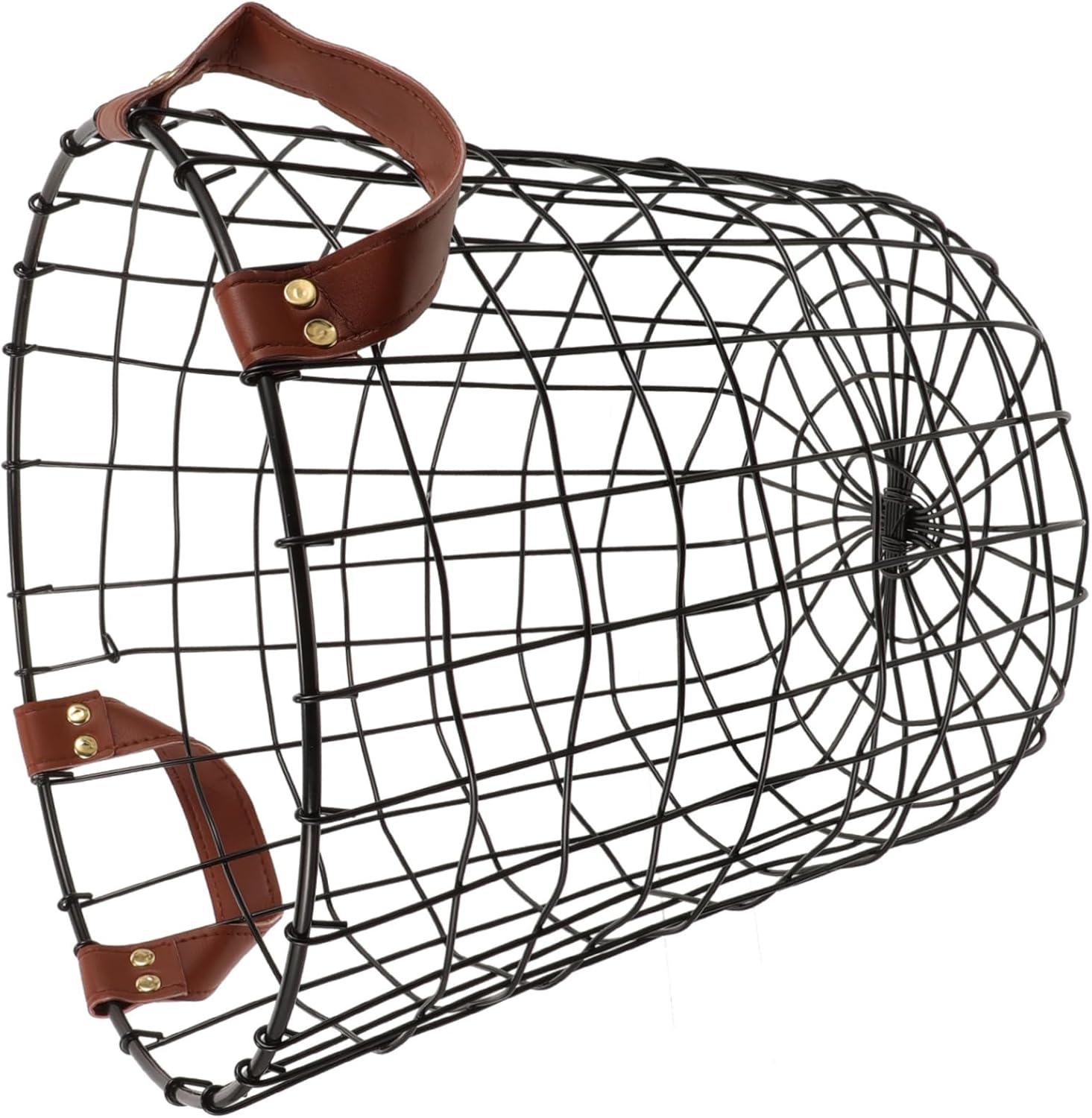 Metal Firewood Organizer Basket Stylish Iron Logging Holder for Fireplace Outdoor Use Large Capacity Firewood Storage Portable Handle Rustic Decor for Home Barbecue