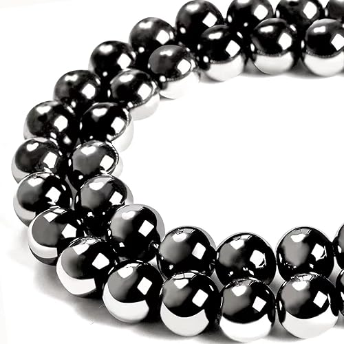 100 cuentas de hematita negra de 0.315 pulgadas (0.315 in) cuentas de piedras preciosas naturales redondas sueltas para manualidades y fabricación