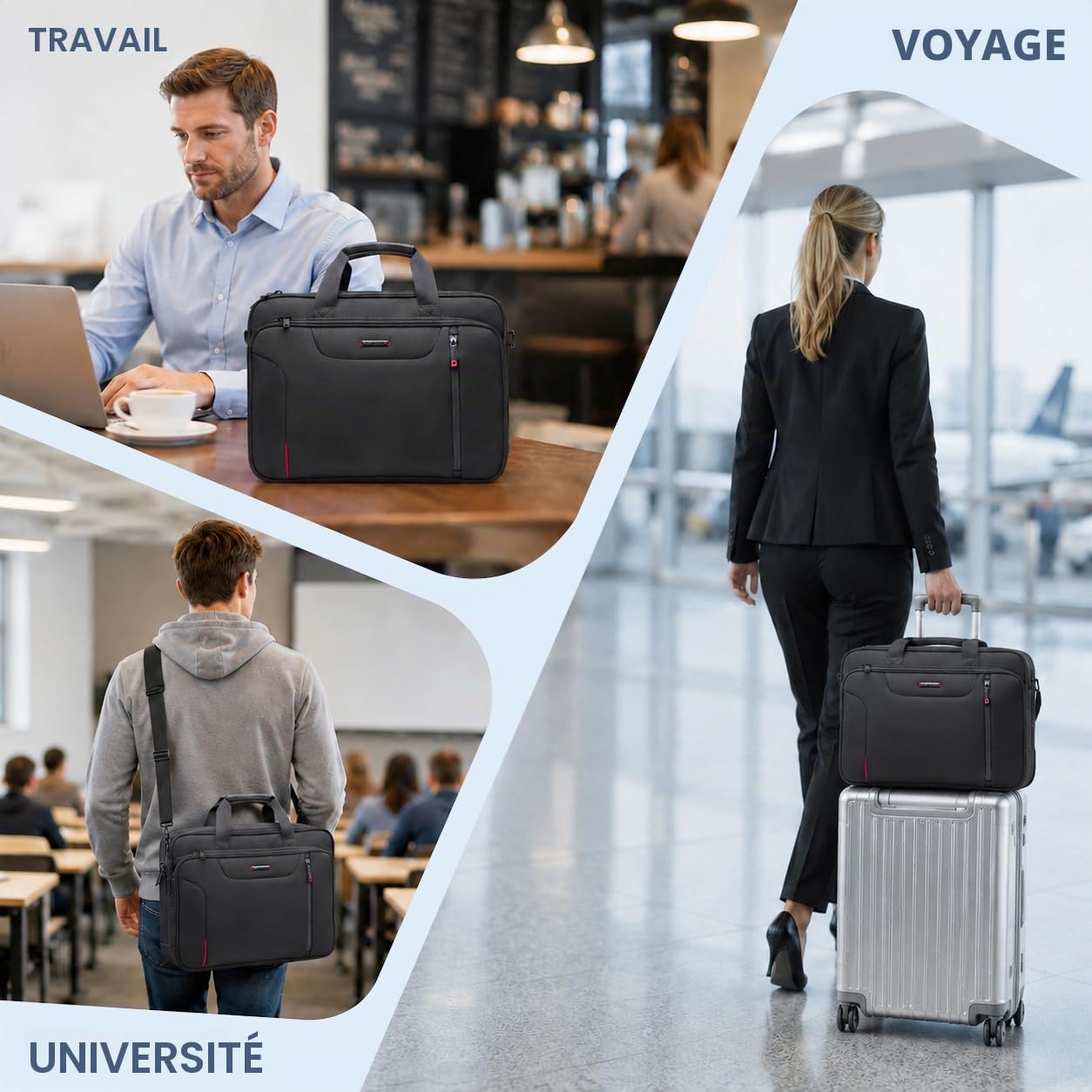 EMPSIGN Sacoche élégante pour ordinateur portable 17,3"