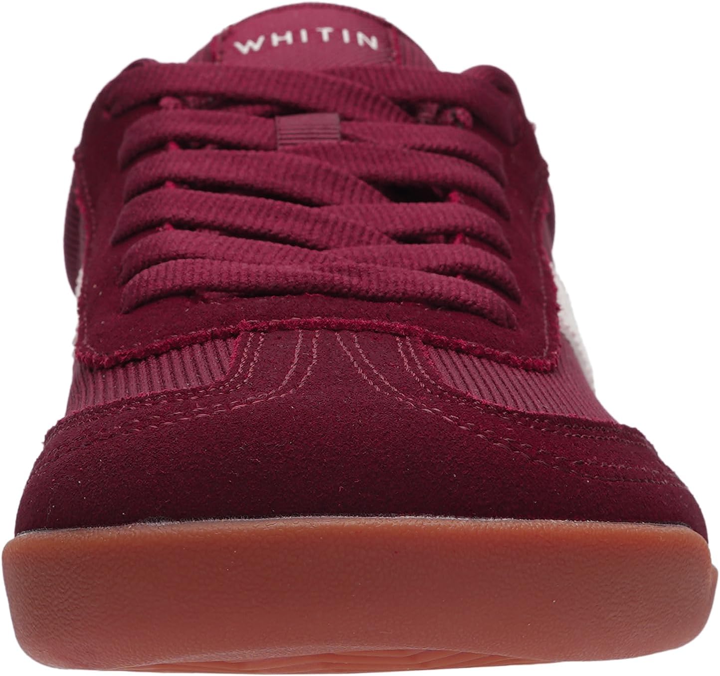 WHITIN Wide Barefoot Sneakers for Women | Brogue Toe Cap Style | Suede-Knit Hybrid