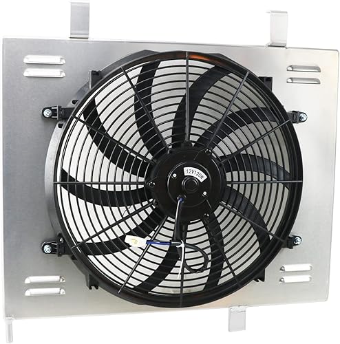 Miniatura 2 de Cubierta de radiador de aluminio de alto rendimiento + ventilador de 16 pulgadas para Dodge Dakota Pickup 2005-2010 3.7L V6 4.7L V8 y Mitsubishi