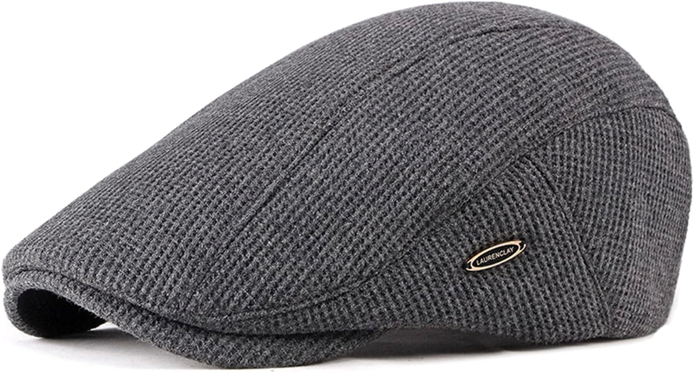 โ Mens Flat Cap Newsboy Gatsby Beret Hat Hunting Cabbie Driving Cap Ivy Irish Hats Adjustable