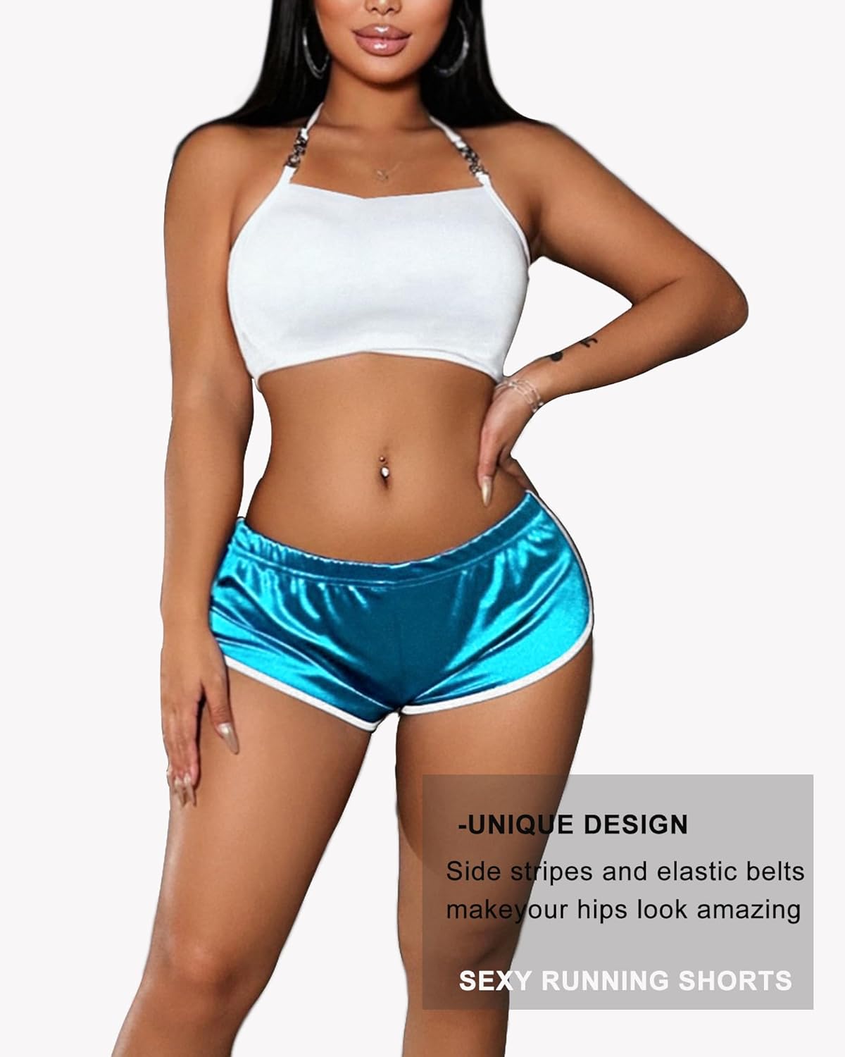 Hot Pants Shorts Booty Shorts Sports High Cut Yoga Gym Running Slimming Fitness Activewear Butt Lifting Rave Bottoms - Image 3