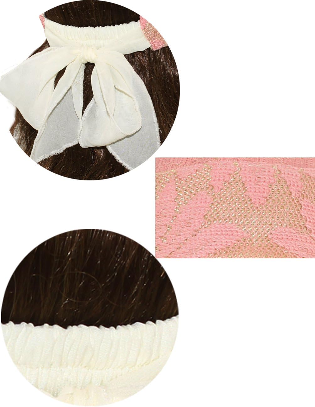 Dahlia Women's Summer Sun Hat - Fancy Lace Covered Visor with Ribbon Tie