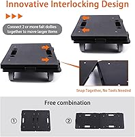 Vista 3 de Carretilla para Muebles, Carretilla de Mudanza de 4 Ruedas Resistente, 16in-11in Capacidad de 500lbs, Carretillas para Mover Muebles con Ruedas