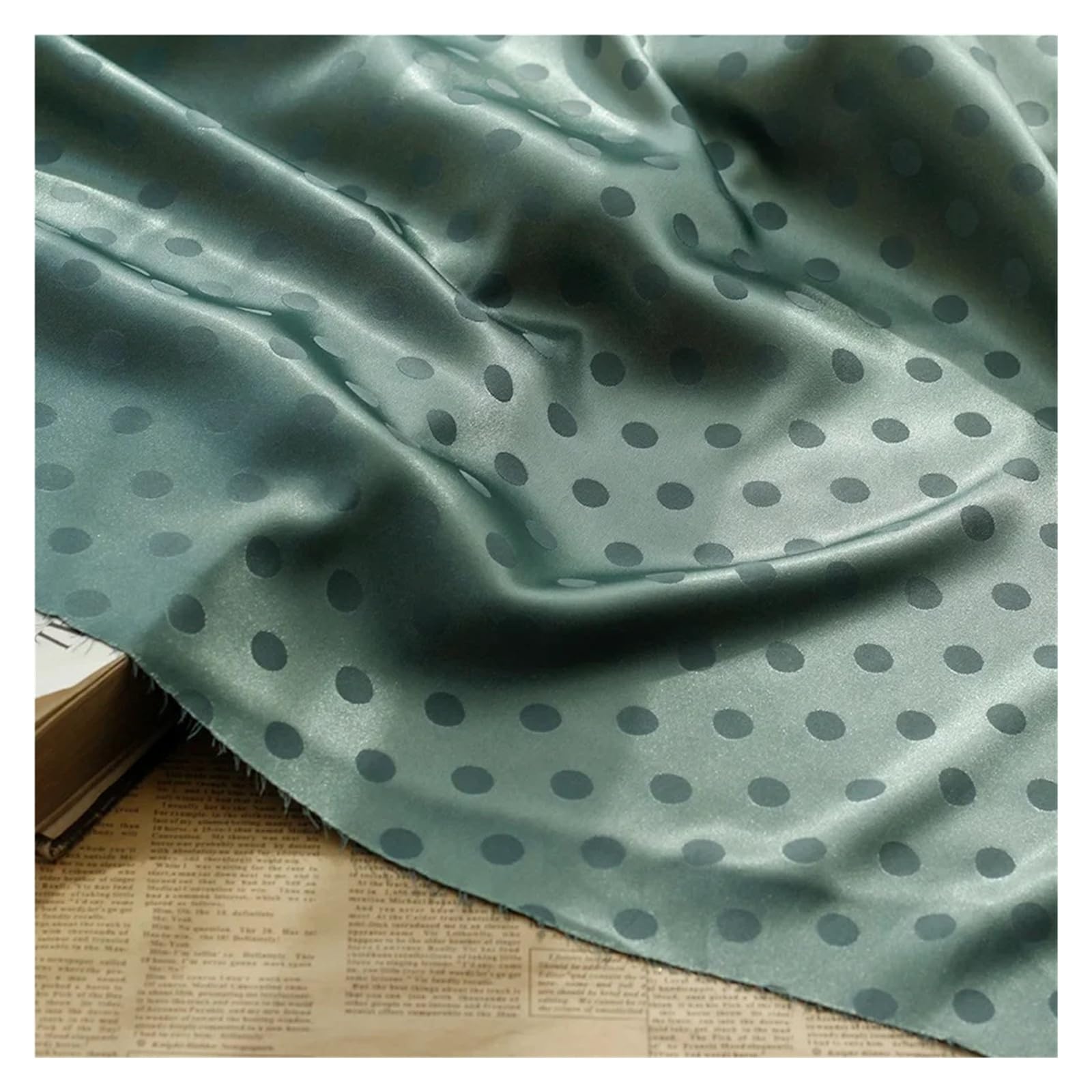 Satin Fabric Jacquard Satin Fabric Woven Dyed Multicolor Shirt Pajama Dress Fashion Sewing Wholesale Material Cloth By The Meter(Color2,1.5 Meters)