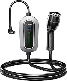 Carregador Portátil para Carro Elétrico BYD GWM VOLVO CHERY TOYOTA, 3,5kW, Bivolt 110v 220v, 6 metros, Wallbox, LED indicador, Tela TOUCHSCREEN