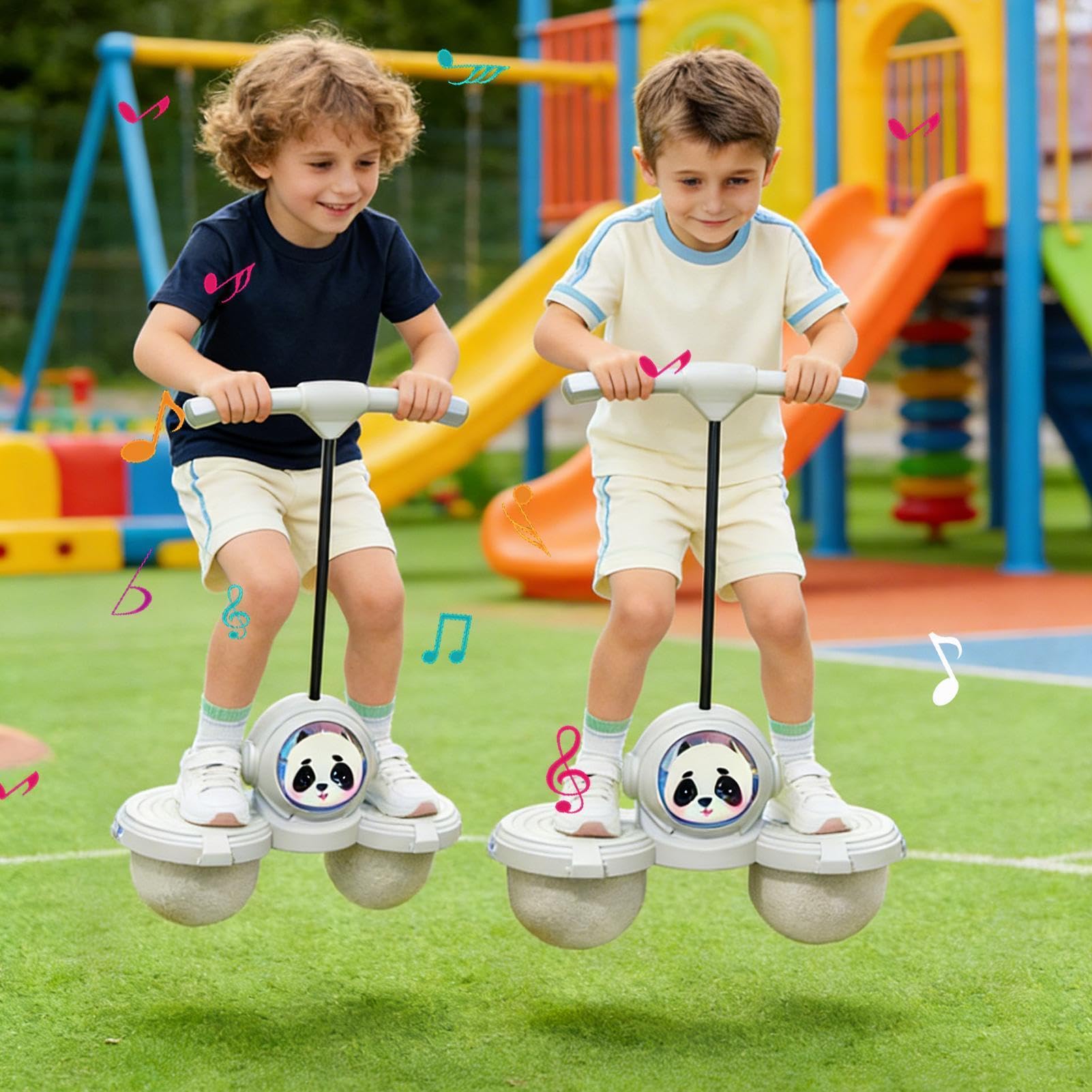 Palla da Equilibrio Saltante Rimbalzante Cartoni Animati con e Musica | Palla Saltante Equilibrio per Bambini con Manico Per Ragazzi Ragazze Esterno Interno Esercizio Feste Natale Compleanno
